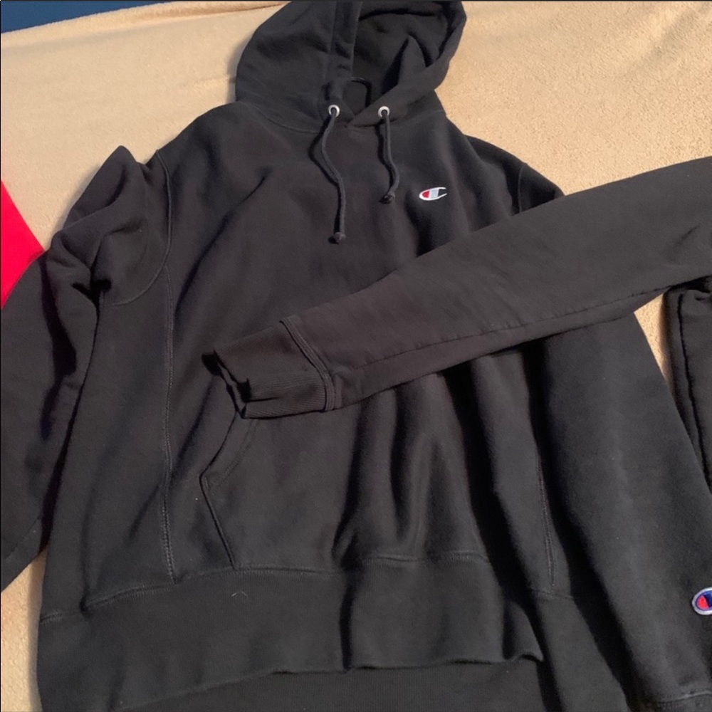 Champion Reverse Weave Hoodie Black